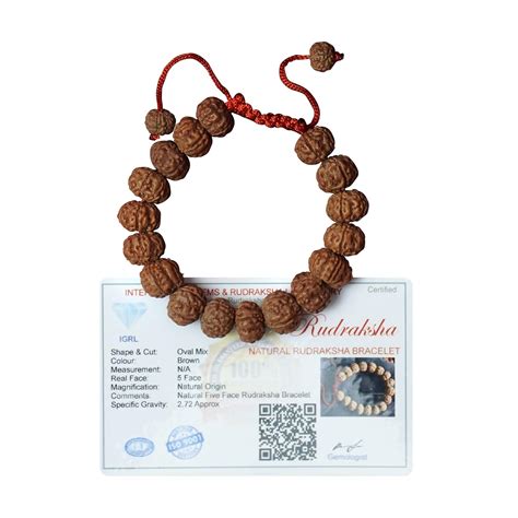 Buy REMEDYWALA Original 5 Mukhi(Panchmukhi) Rudraksha Bracelet With ...