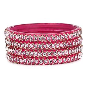 Buy Somil Desgner Bridal Glass Bangle/Kada Set For Party Marriage, And ...