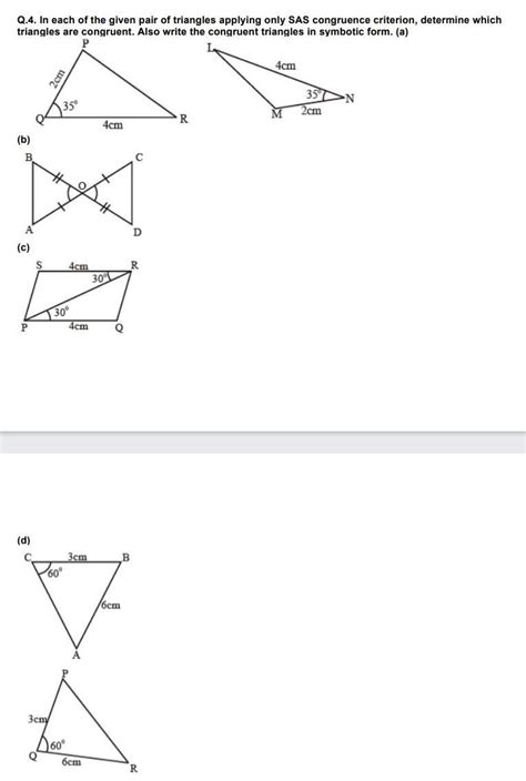 Class 7..Maths CONGRUENCE OF TRIANGLE!!! - Brainly.in