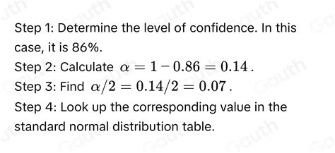 Solved: Find the critical value z_a/2 needed to construct a confidence ...