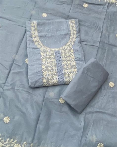 Fancy Chikankari Pure Cotton Suit Set - Yanchi