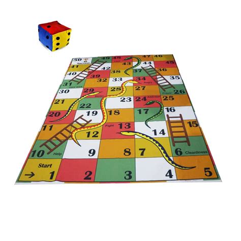 Buy Generic Urbane Chic Funky 50 Blocks 6X4 Feet Snakes & Ladders with ...