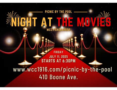 WCC Picnic By the Pool - A Night At The Movies!, Country Club Dr ...