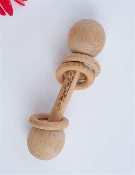Pure Play Wooden Baby Rattle – PureCloth.Co