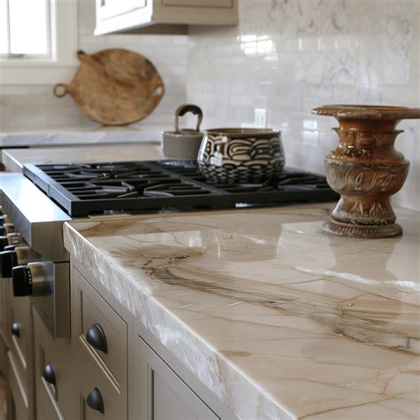 7 Stunning Ideas For Kitchens With Taj Mahal Quartzite Countertops - The White Laurel ... - camouflage of taj mahal