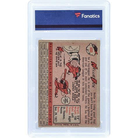 Chicago White Sox Nellie Fox 1958 Topps #400 Trading Card
