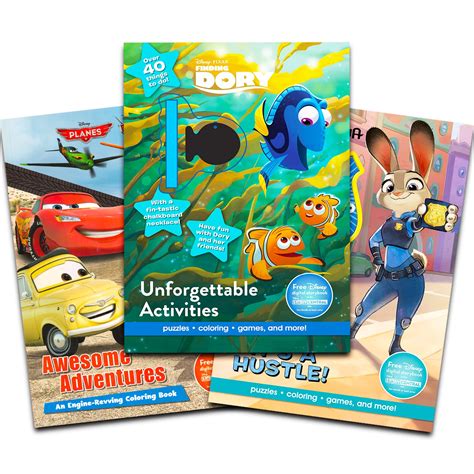 Buy Disney Coloring Book Set for Kids - Bundle with 3 Pixar Coloring ...
