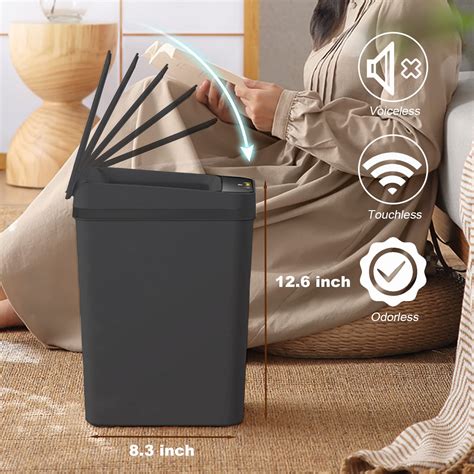 Snapklik.com : Yatmung 2 Pack - Skinny Trash Bin Sensor Motion 2.5 ...