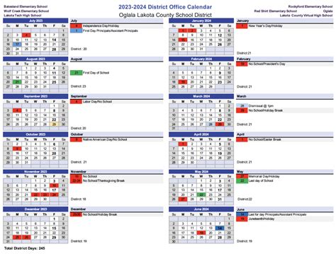 OLCSD District Calendar | Oglala Lakota County School District