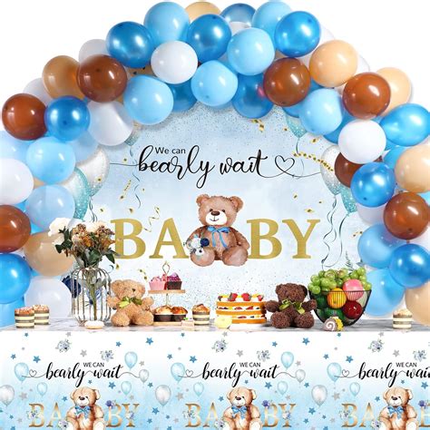 Buy 67 Pieces Teddy Bear Baby Shower Decorations We Can Bearly Wait ...