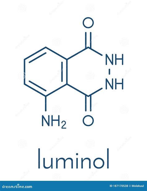 Luminol Chemiluminescent Molecule. Used To Detect Blood at Crime Scenes ...