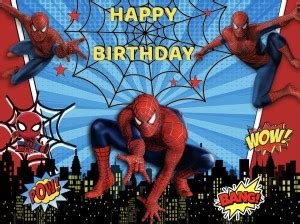 Simply Good Spiderman theme Birthday Banner (4ft Height x 5ft Width ...