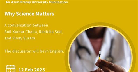 Why Science Matters - An i wonder... Webinar - Azim Premji University
