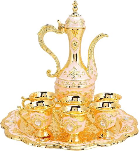 GODNOEI Vintage Metal Turkish Coffee Pot Set with 6 Luxury India | Ubuy