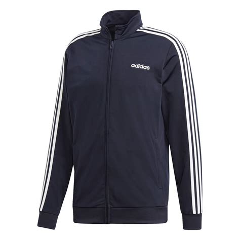 adidas Essentials Men's 3-Stripes Tricot Track Jacket, Legend Ink/White ...