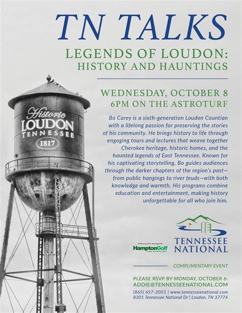 TN Talks Legends of Loudon: History and Hauntings (Member Event), 8301 ...