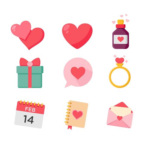 Valentine Day icon set. Suitable for design element of Valentine Day ...