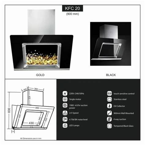 Kitchen Chimney - KRAFT Wind Black Chimney Manufacturer from Ahmedabad