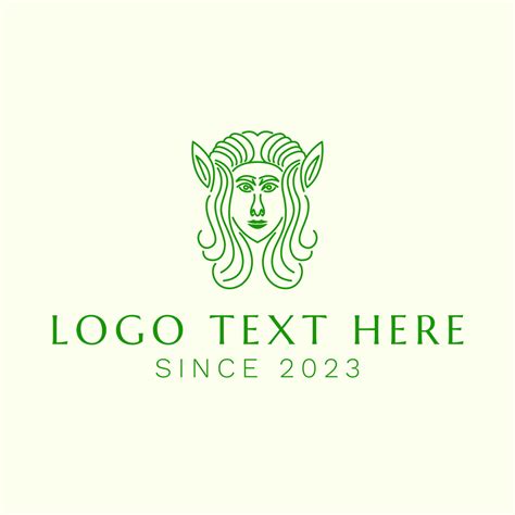 Elf Gamer Line Art Logo - Minimalist Green Avatar for Online Gaming ...