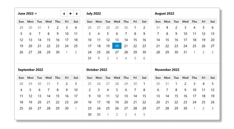 Image result for ASP.NET Vs2019 Calendar Control
