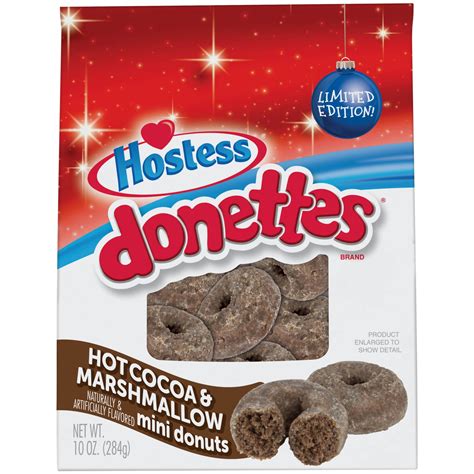 HOSTESS Hot Cocoa & Marshmallow Flavored DONETTES Donuts Bag, 10 oz ...