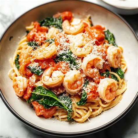 Sizzling Tomato Spinach Shrimp Pasta Recipe for Pasta Lovers - Dave's Grill