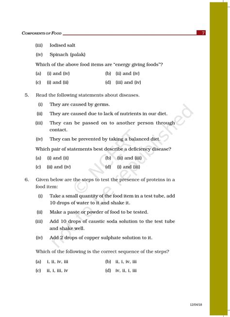 Image result for Chapter 2 Components of Food Extra Question Class 6