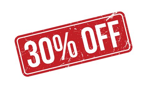 30 Percent Off Rubber Stamp. Red 30 Percent Off Rubber Grunge Stamp ...