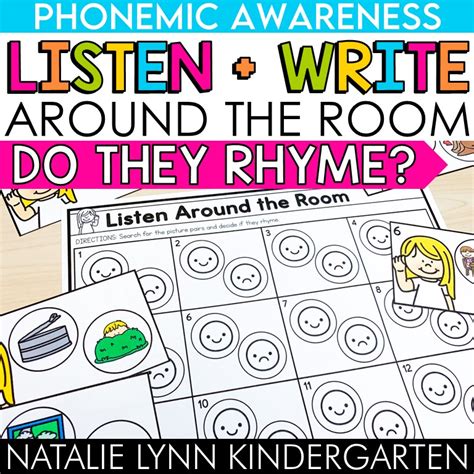 Rhyming Words Phonemic Awareness Write the Room Literacy Centers