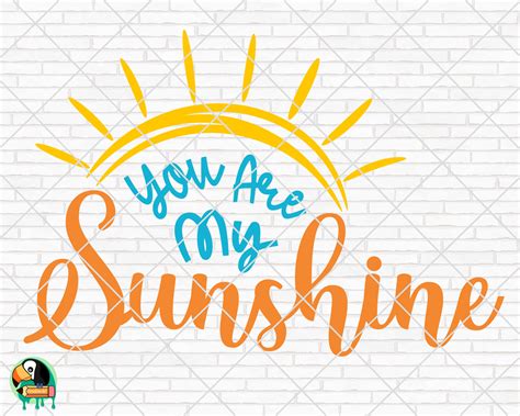 You are my sunshine quote PLUS sunshine graphic by back40life