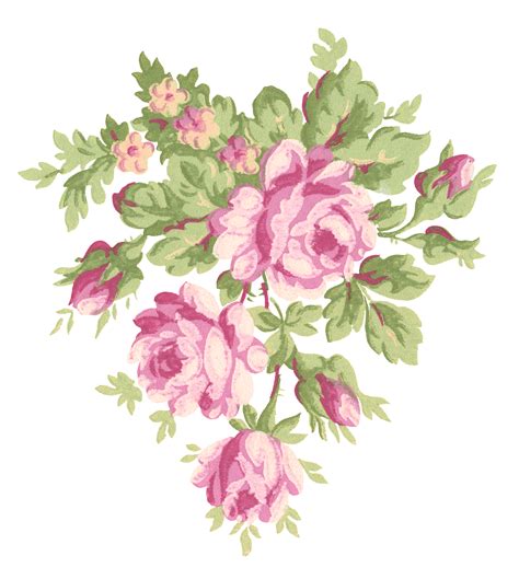 Pink flower antique images rose bouquet digital clipart - Clipartix