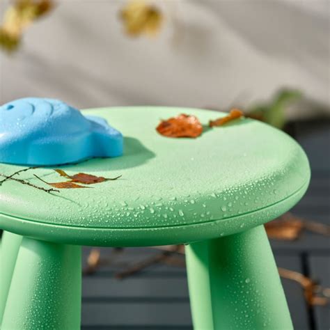 MAMMUT children's stool, in/outdoor/light green - IKEA