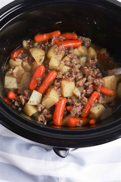 Easy Slow Cooker Ground Beef Stew at Katie Butters blog