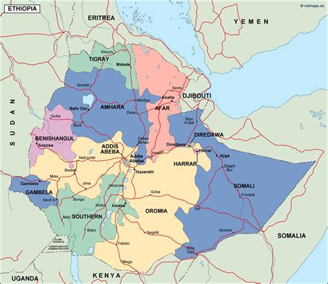 Ethiopian Geographical Map