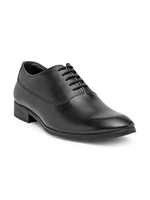 Buy Teakwood Genuine Leather Formal Oxford Office Shoes for Men(Black ...