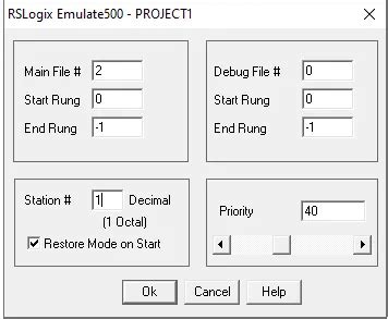 Start Program With Rslogix 500