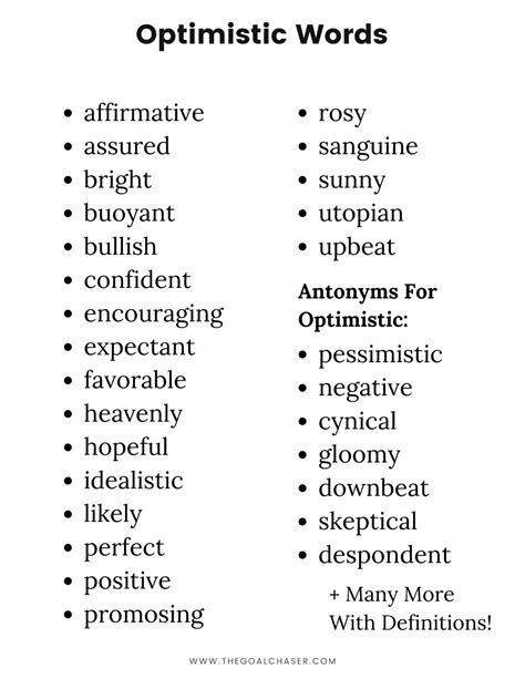 Goal-Oriented Synonyms And Antonyms at Inez Anderson blog