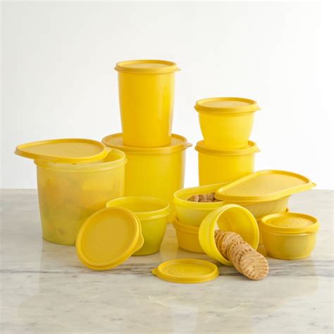 Buy Solid Plastic Containers- Set of 10- Yellow from Home Centre at ...