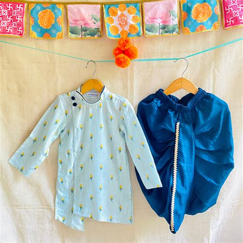 Chanderi Dhoti Kurta Set – littlepeopleslabel