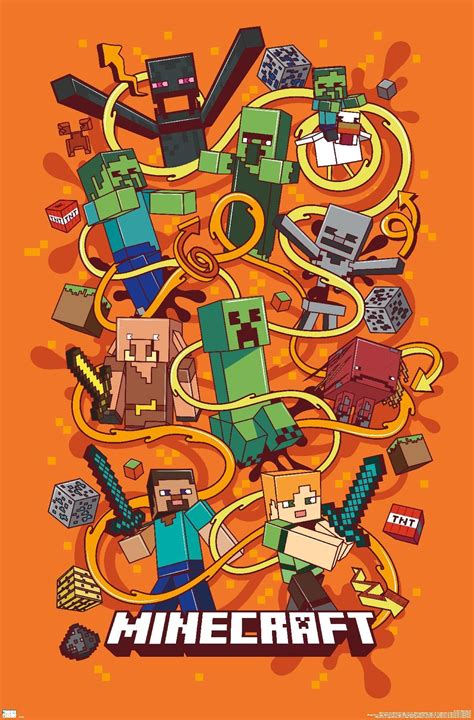 Trends International Minecraft - Funtage Wall Poster, 22.375" x 34 ...