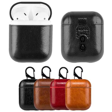 LEATHER CLASSIC RETRO PLAIN APPLE AIRPODS CASES COVER – Hanging Owl