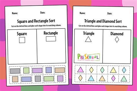 Image result for Sorting Shapes Worksheet