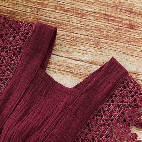 Ywoow 6-12 Months Baby Multicolor Lace Romper Burgundy : Amazon.in ...
