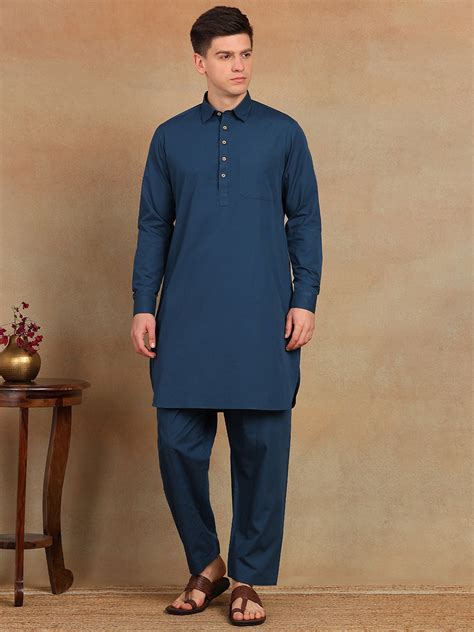 Men's Solid Pathani Kurta with pyjama – See Designs