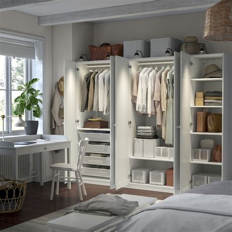 PAX / GULLABERG wardrobe combination, white/white, 250x60x201 cm (983 ...