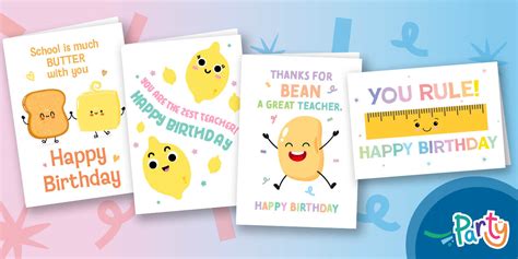 Happy Birthday Teacher Card Pack
