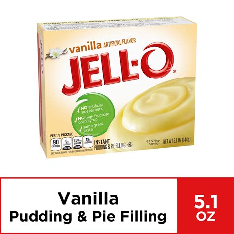Jell-O Vanilla Instant Pudding Mix, 5.1 oz Box - Walmart.com - Walmart.com
