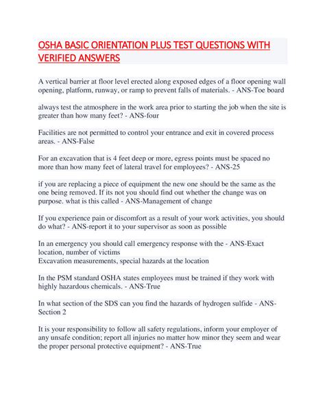 Image result for Basic Orientation Plus Test Questions