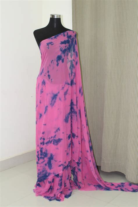 Buy Shibori tie and dye sarees online – Akrithi
