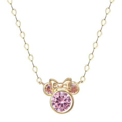 14K Gold Disney Minnie Mouse Pink Necklace | Sallyrose